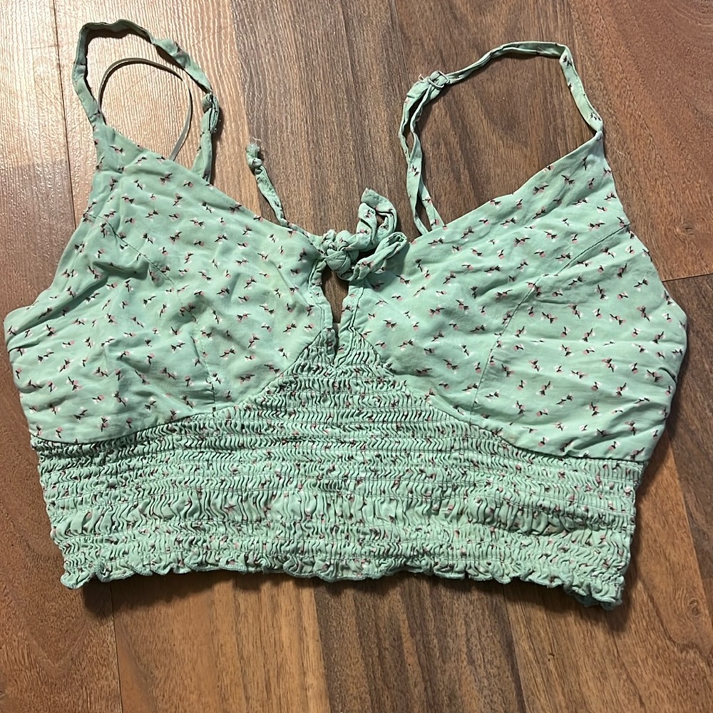 Blue Cherry Blossom Bralette